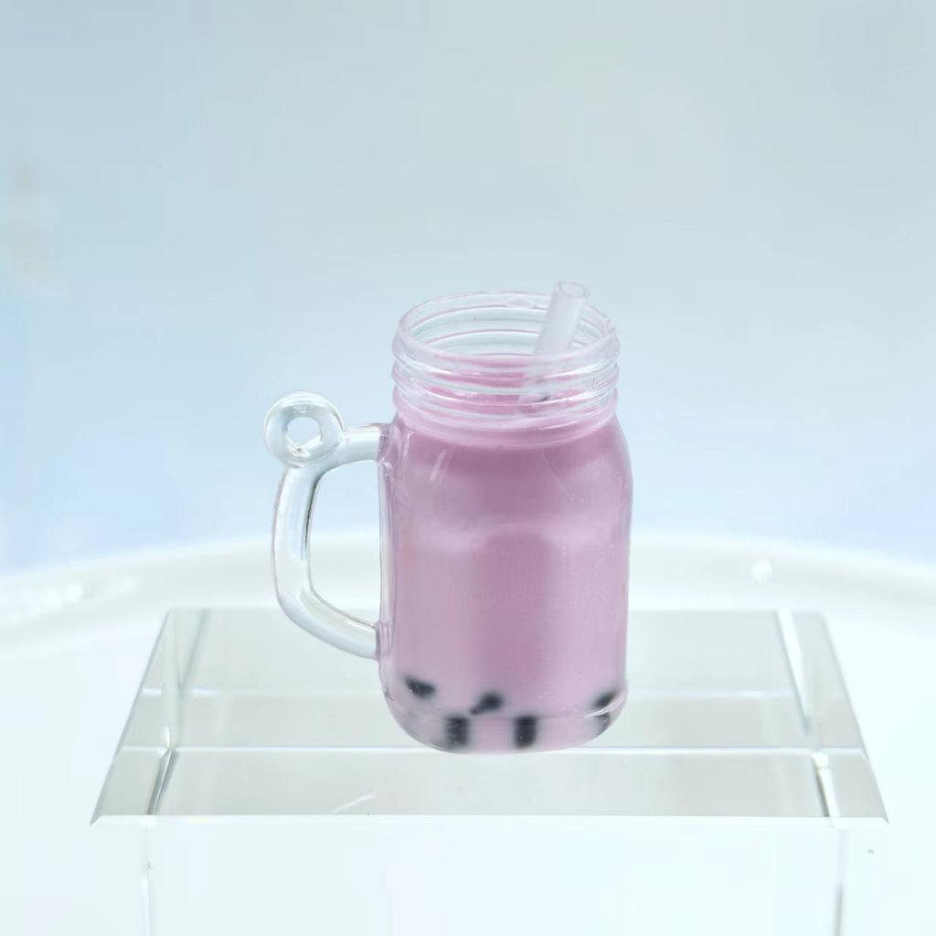 DIY Einmachglas Milchtee Macaron Schlüsselanhänger & Federmäppchen Anhänger