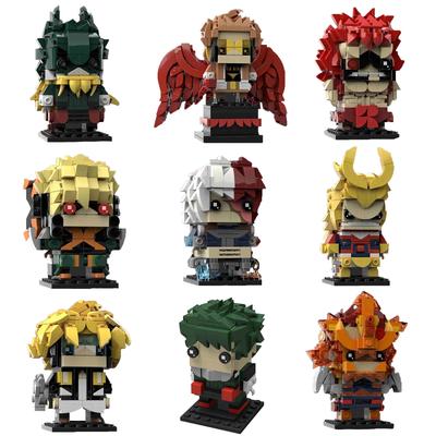 Anime Series Hero School Doll Building Blocks MOC Creative Cartoon My Hero Character Assembly Model Puzzle Kid Toy Birthday Gift