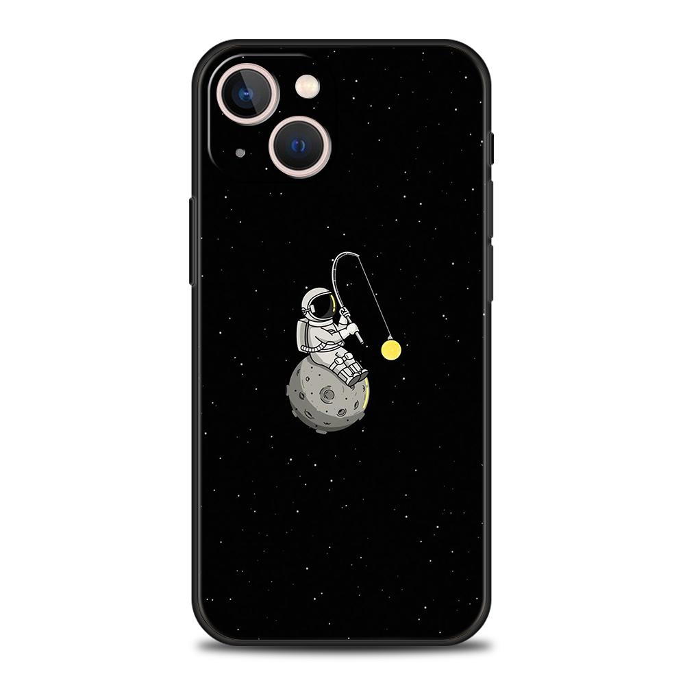 Luxury TPU Soft Phone Case For iPhone 17 Air 16E 16 11 15 14 Pro MAX 12 13 7 8 Plus X XR XS SE 2022 Cover Lovely Astronaut