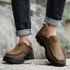 Fashion Outdoor Men's Casual Hiking Shoes Men Non-slip Walking Footwear Genuine Leather Male Comfortable Loafers Male All-match Flats