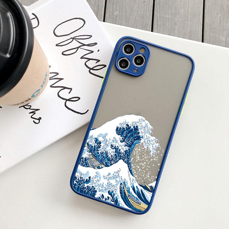 Fashion Japan The Great Wave Of Kanagawa Phone Case For iPhone XS X XR 13 12 Mini 17 11 14 15 16 Pro Max Plus Cover Art Fundas