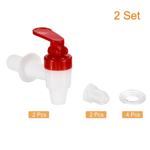 Uxcell Replacement Spouts for Beverage Dispensers, Set of 2 Plastic Water Dispenser Spout Replacement Faucets, Perfect for Parties and Family Gatherin