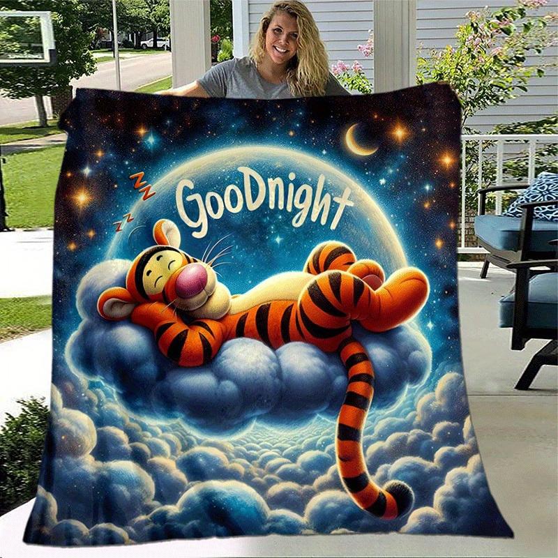 1pc Winnie The Pooh Printing Blanket - Soft, All-Season Throw for Living Room, Bedroom,Personalized Gift with Adorable Cartoon Design