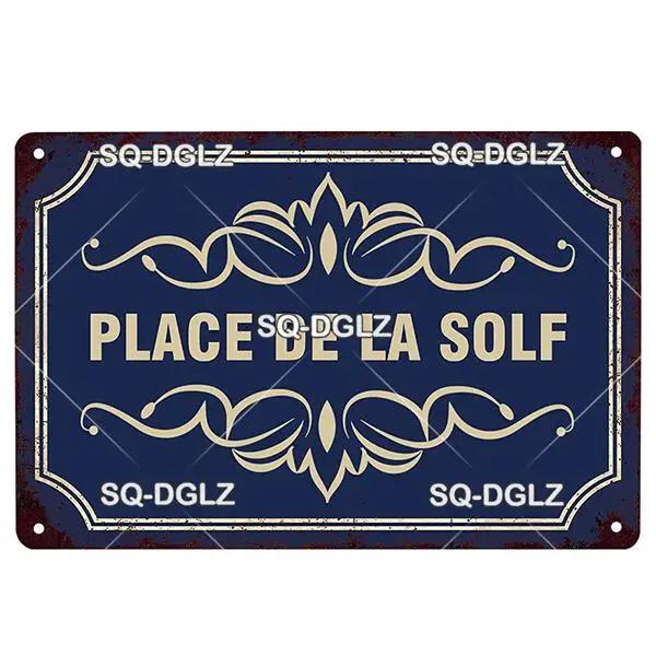 

Vintage French Retro Metal Tin Sign France Place Plaque for Bar Pub Club Wall Decor Decorative Iron Painting Plate 20x30cm
