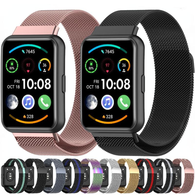 Metal Magnetic Loop Strap For Huawei Watch Fit 2 Sport Milanese Stainless Steel Bracelet Band For Huawei Watch Fit 2 Accessories