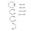 Nose Studs Set Stainless Steel Exquisite Different Shapes Safe Smoothing Polished Surfaces Nose Studs for Women