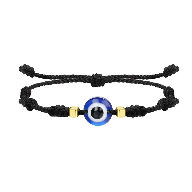 Evil Eye Adjustable Bracelet Set: 12-Piece Woven Rope with 7 Knots