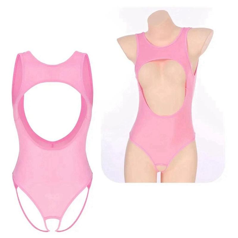 Dámské Micro Bikini Monokiny Plavky Vysoký střih Rozkrokové punčochové kalhoty Tanga Trikot Catsuit Teddy Body Body Spodní prádlo Noční klub Oblečení