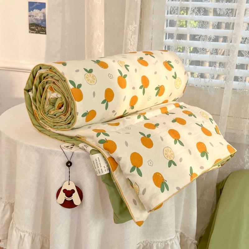 Summer Lightweight Quilt Wrinkle Resistant Washed Cotton All Season Comforter Single Double Bed Air Conditioning Duvet