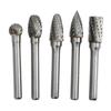 5PCS 6x10mm Carbide Rotary Burr Set Double Cut Die Grinder Bits  Weld Seam Trimming