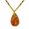 Collar Colgante Gota de Miel Ámbar – Cadena para Suéter Regalo Unisex