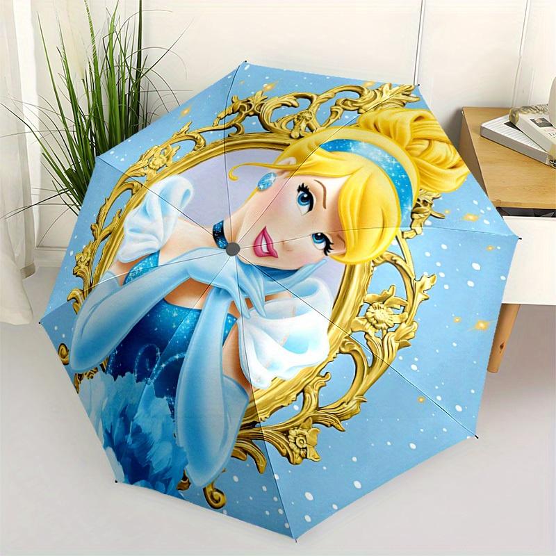 1pc Cinderella Automatic Folding Umbrella, 8-Rib Portable & Foldable Design, All-Season Use, Highqualityy0722050