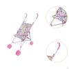 Doll Child Cart Mini Pram Gift Party Favors Realistic Miniature Push Toy for Little Girls Kids