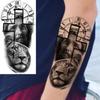 1 lapelis Realistiški Jėzaus Šventosios Motinos Maldos Laikini Tatuiruotės Vyrams Moterims Suaugusiems Ilgai Išliekančios Vandeniui Atsparios Laikinos Netikros Tatuiruotės Lipdukas