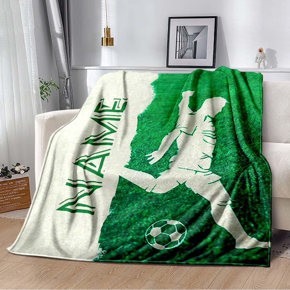 Camouflage Football Customize Your Name Blanket Used For Chair Office Sofa Bed Camping Soft And Warm Giving Friends And Relatives Birthday Graduation