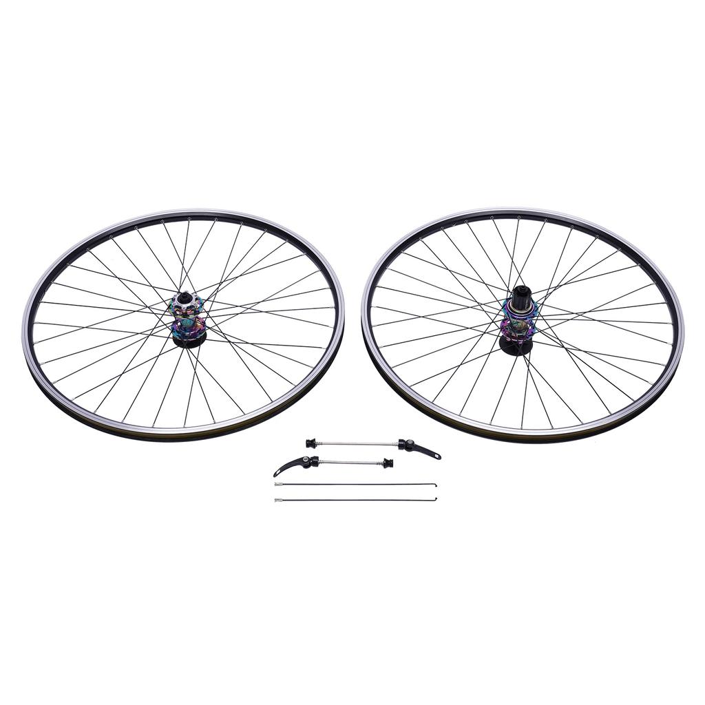 27.5In MTB Wheelset Aluminum Alloy Disc Brake Ready(441lbs Load Capacity) - Quick Release Front Rear Black Mountain Bike Wheels