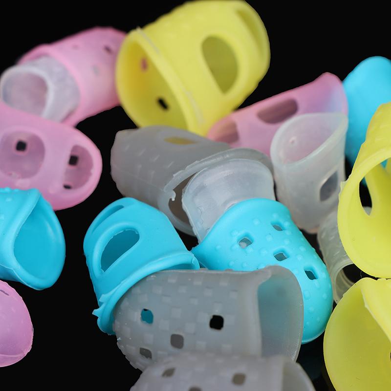 4 Pcs Silicone Non-Slip Finger Guards Guitar Fingertip Protector Finger Stall