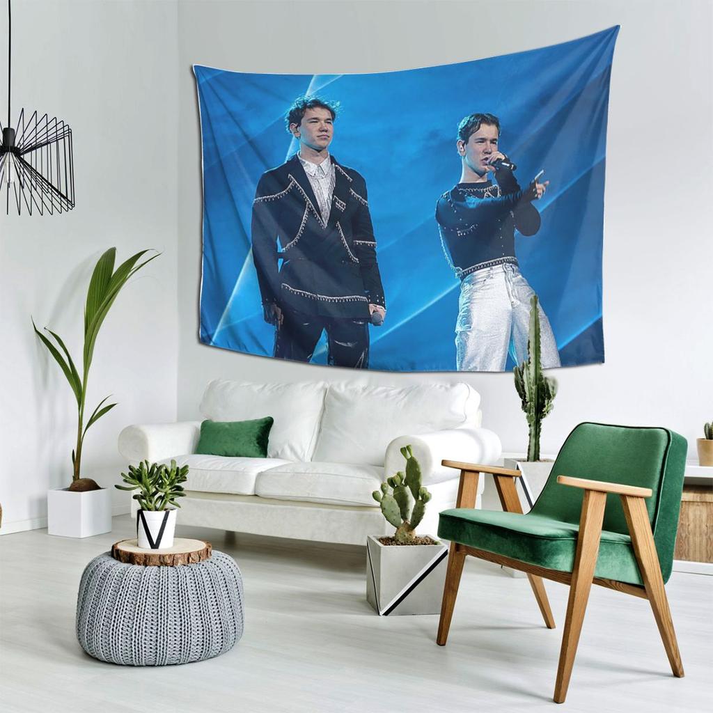 Marcus And Martinus Sweden Norway Eurovision Tapestry Decor Art Aesthetic Tapestries for Bedroom Home Wall Cloth Wall Hanging