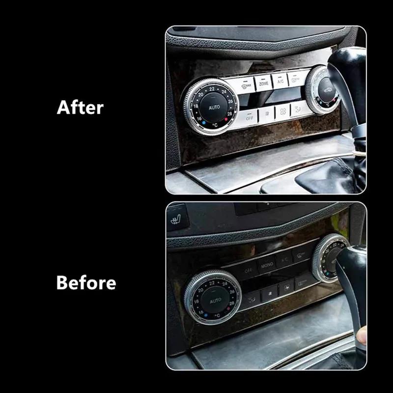 10pcs Car Center Console Air AC Button Cover Trim For Mercedes For Benz C Class W204 S204 C204 CLS C218 X218 GL Class X164 X166