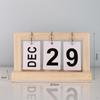 Desk Calendar Desktop Artwork Vintage Standing Decoration ,Flip Wooden