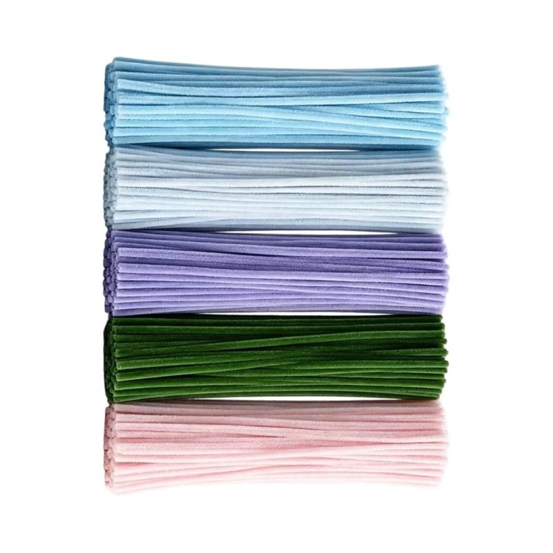A03F-Flower Making Kit 400Pcs Pipe Cleaner Bulk Flower Kit, Floral Wires, Plush Twisted Stick Flower DIY Kit