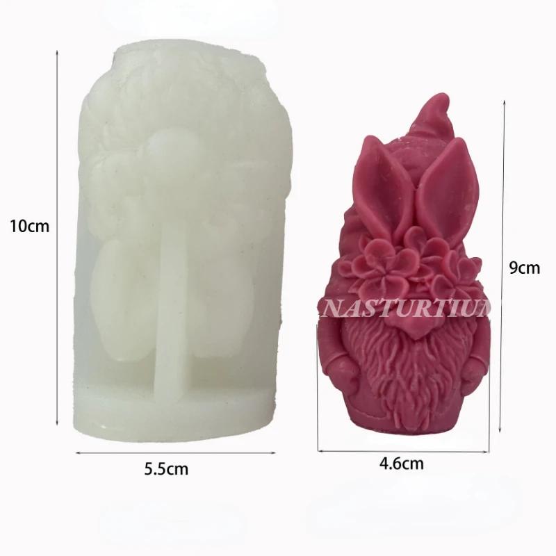 3D Faceless Dwarf Silicone Candle Mold Santa Claus Crafts Resin Plaster Soap Making Tool Handmade Diy Chocolate Baking mould