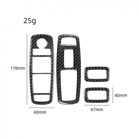 4pcs For Chrysler 300 2015-21 Carbon Fiber Window Switch Interior Cover Trim