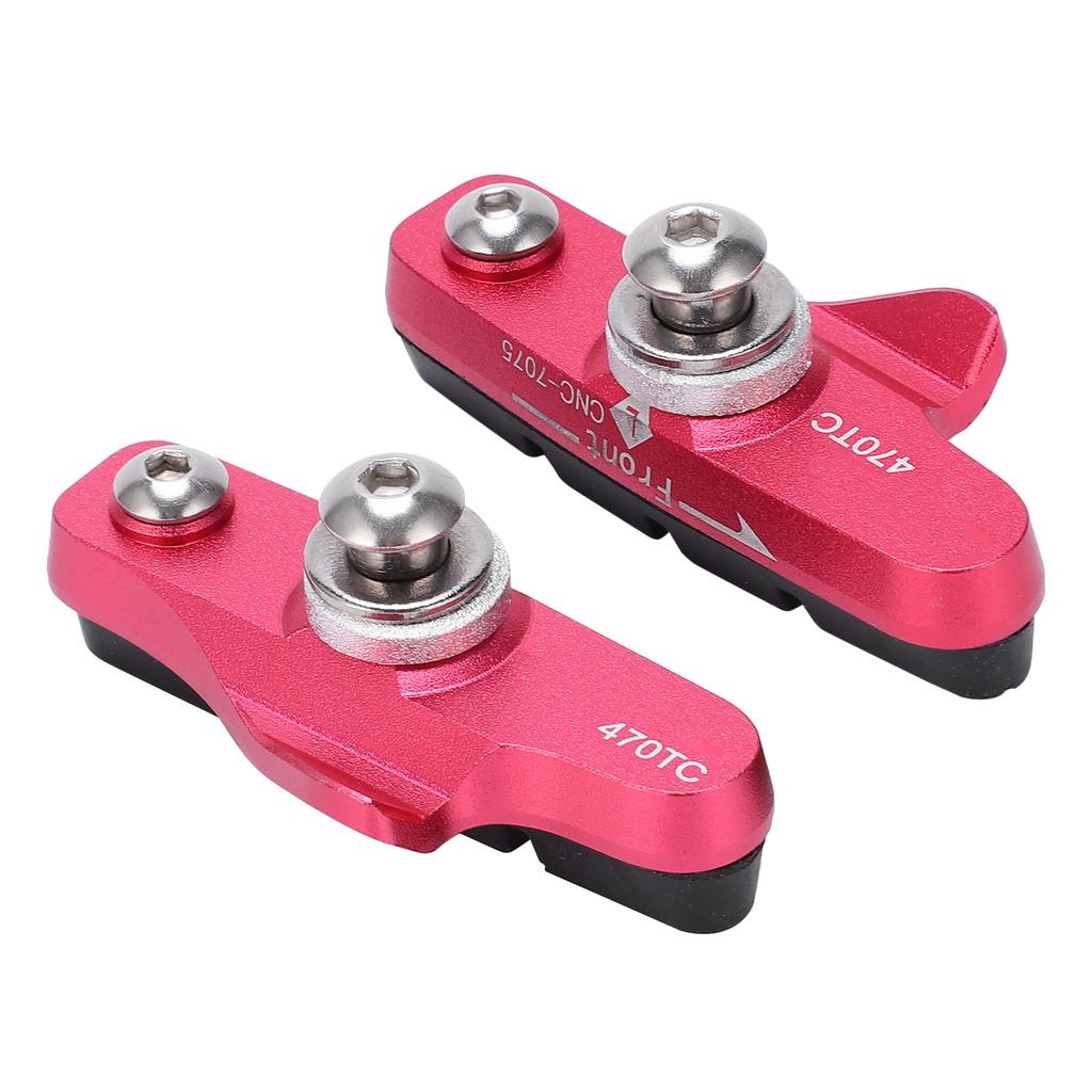 1 Pair Road Bike Brake Pads Folding Bicycle Brake Blocks Shoes Cycling AccessoriesRed