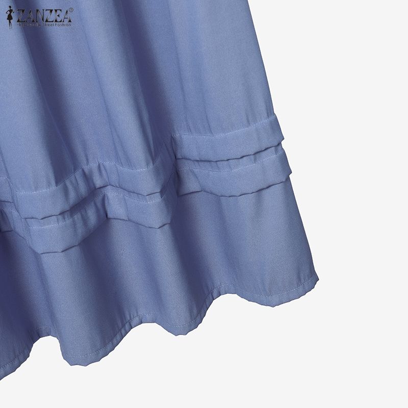 ZANZEA Blouse à manches longues pour femmes et jupes longues Ensembles décontractés deux pièces