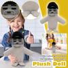 Plush Stuffed Toy Soft Fabric Character Doll with Embroidered Facial Features and Minimalist Design Suitable for Display or Collection