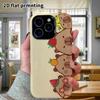 Phone Case: 2D Flat Design Suitable for iPhone 18 17 16 15 14 13 Pro Film Protective Case, Couple Style, Fruit Queue Capybara, Christmas and Halloween