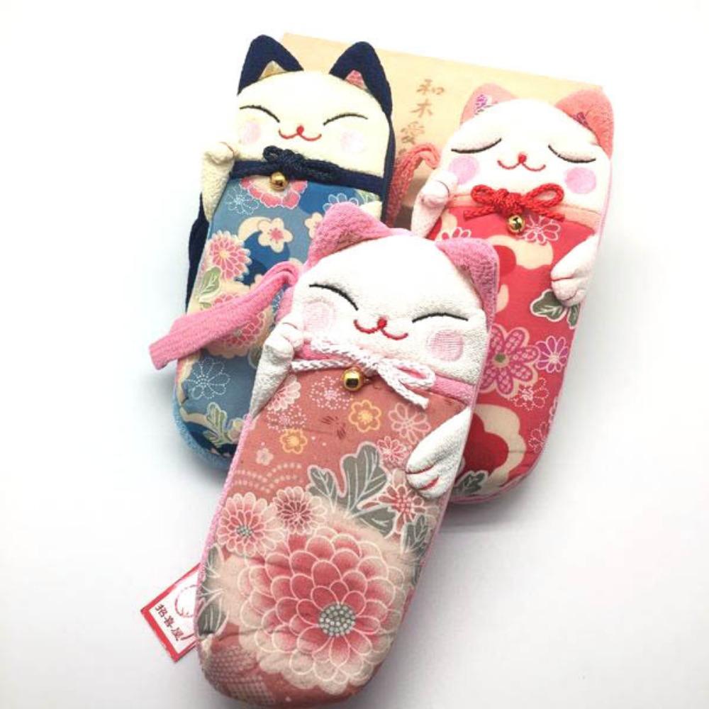 Lucky Eyewear Bag Eyeglasses Glasses Case Spectacle Box Sunglasses Pouch Fortune Cat