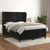 3129149 vidaXL Divan Bed with Mattress Black 140x190 Cm Velvet