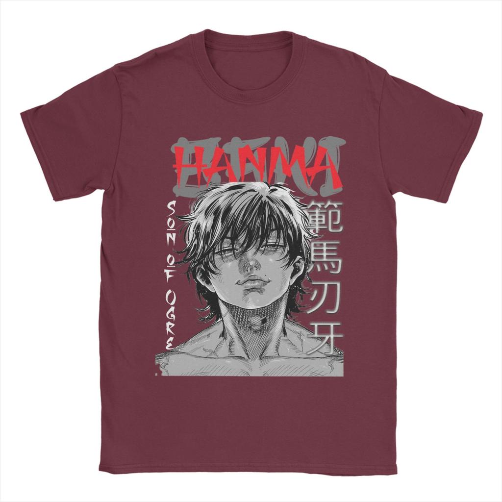 Awesome Baki Hanma the Grappler TShirts for Men Round Neck Pure Cotton T Shirt Short Sleeve Tee Shirt Original Clothes