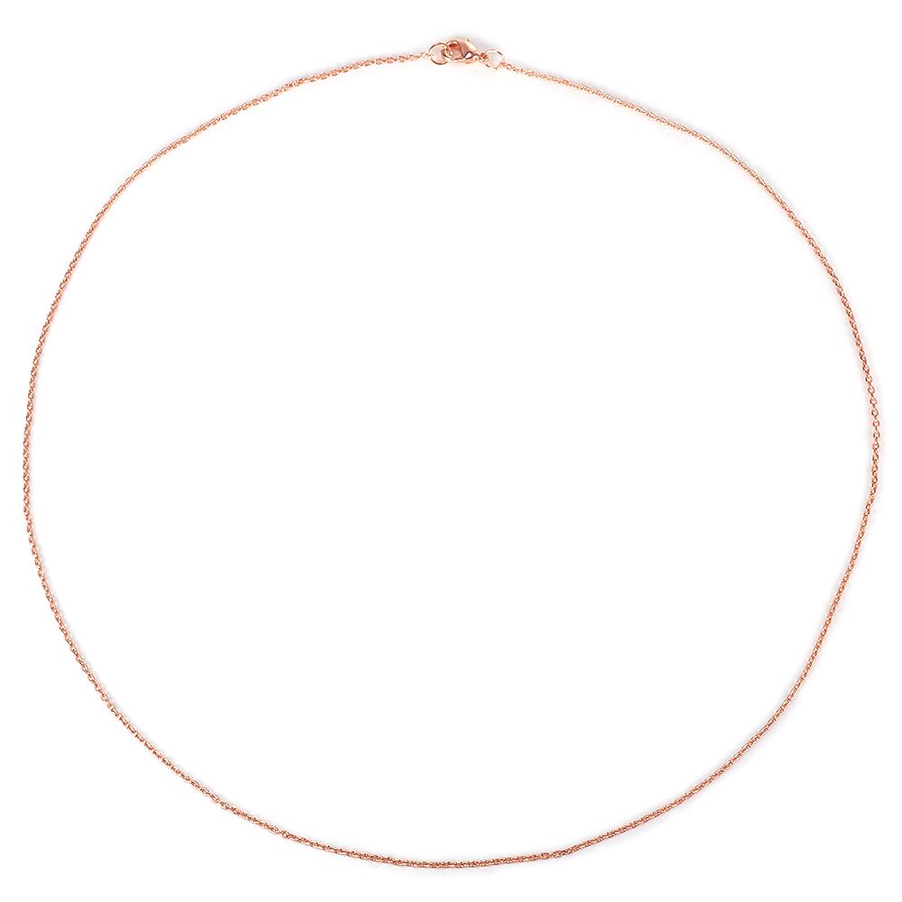 Vinterly Cross Chain Long Necklace for Women Thin Pure Copper Adjustable 51cm Twisted Anti-scratch Jewelry Female Lobster Clasps