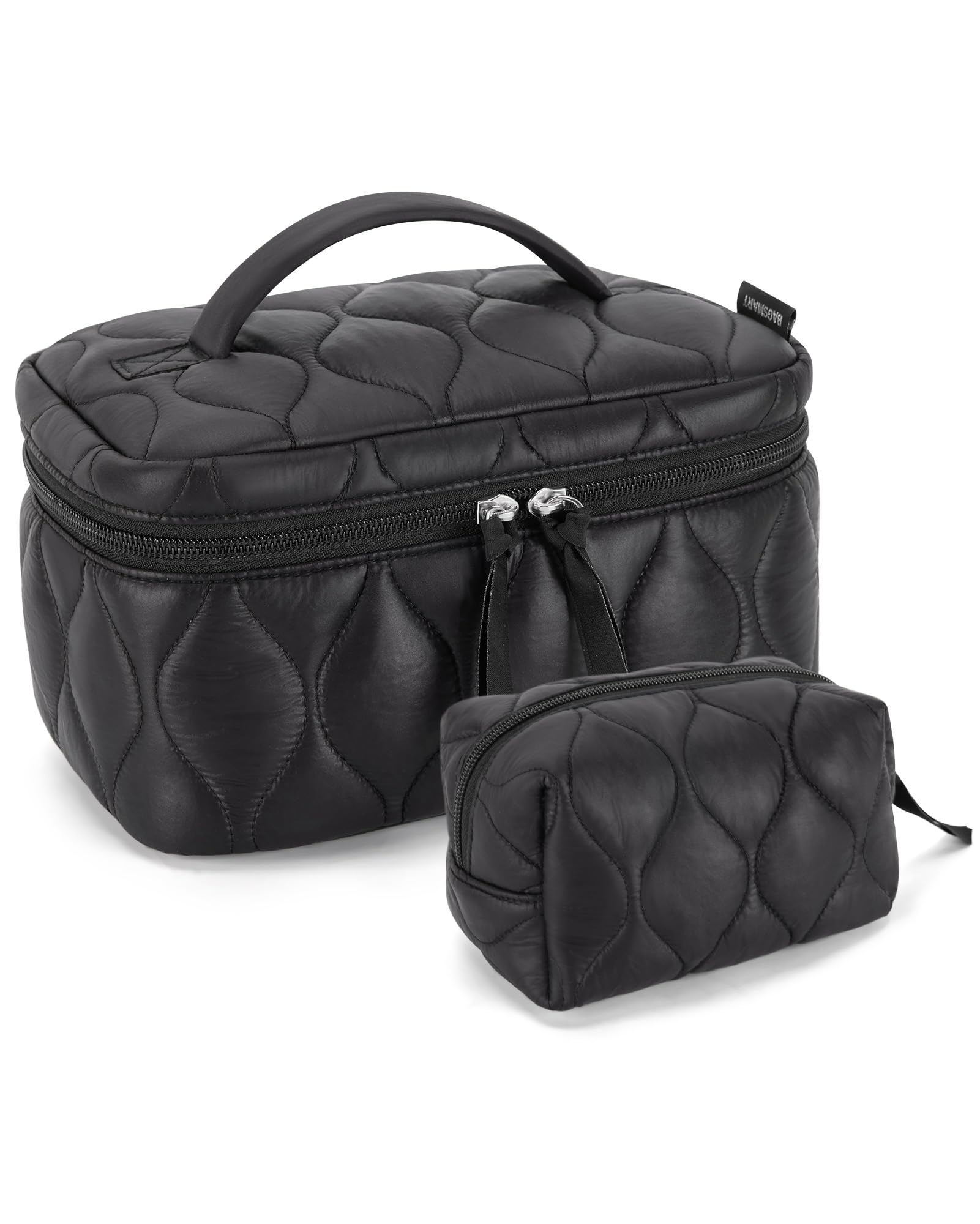 

BAGSMART Makeup Large Small Cosmetic Travel Makeup Cosmetic Storage Bathroom Easy Perfect for Business Black Pouch, Capacity, Organizer, Pouch, Pouch,