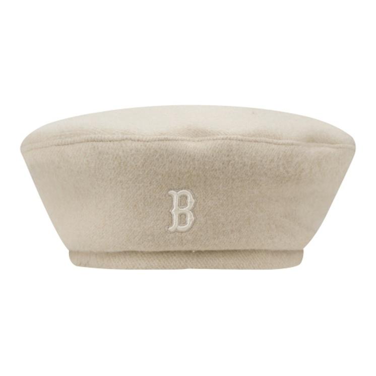 Хлопковый берет с вышивкой букв MLB Модный 32CPVB011-43B F