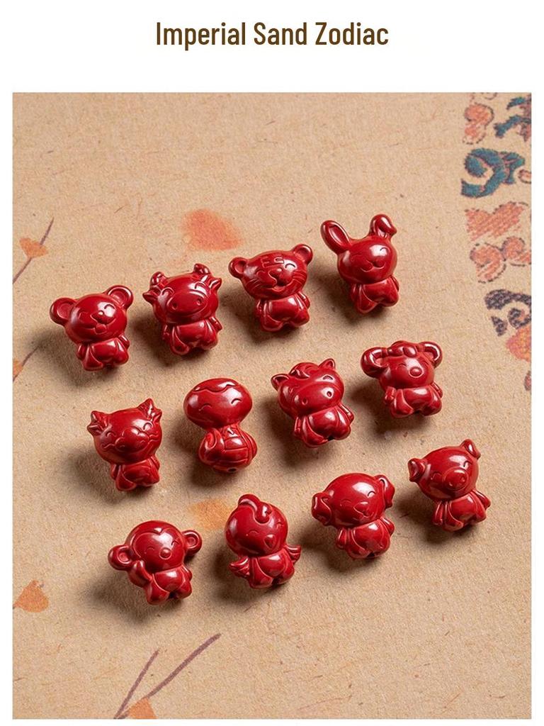 Roter Zinnober Tierkreis Cartoon DIY Zubehör