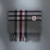 RECLOW RECLOW LAND 100% Cashmere Line Check Muffler Gray