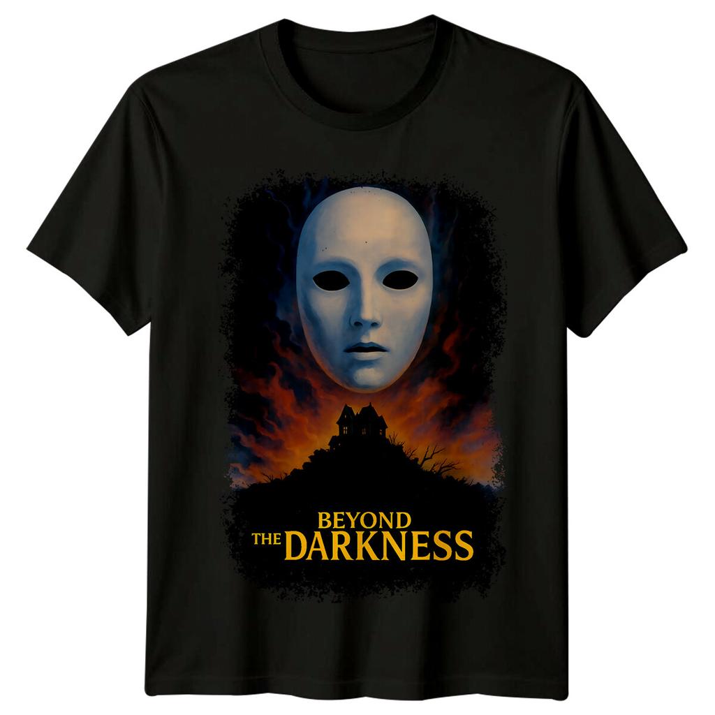 Oltre l'Oscurità (1979) T-shirt ispirata ai poster cinematografici, stile retrò anni '80.