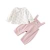 2026 Spring Korean-Style Floral Long-Sleeve Shirt & Top Set for Girls