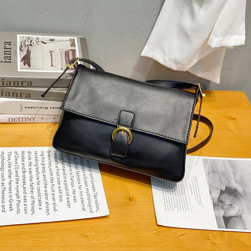 

Niche texture retro small bag new bag women s bag messenger bag high sense versatile fashion small square bag чёрный