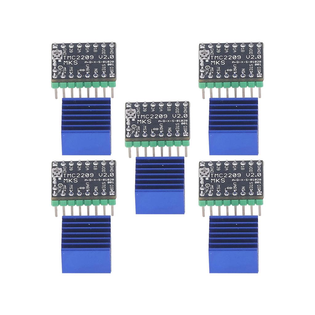 5 Sets Stepper Motor Driver Kit Ultra Silent Motor Drive Module with Heat Sink 5.5?28V MKS TMC2209