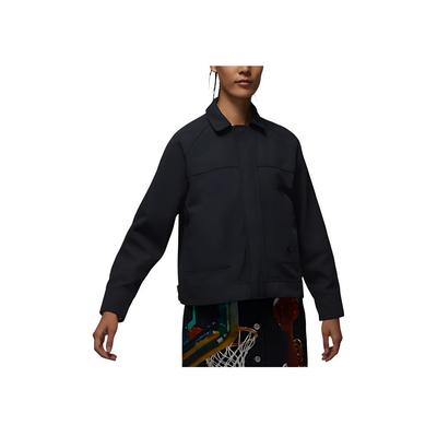 Solid Color Loose Fit Zip Jacket Women Jackets Black FN5351-010