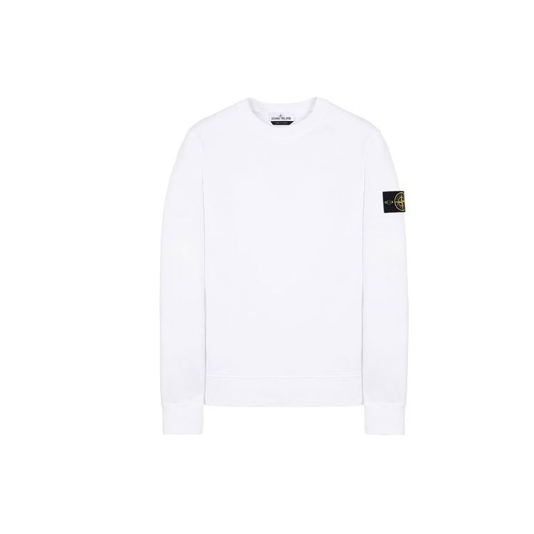 

Stone Island Garment Dyed Crew Sweatshirt With Compass Patch Men Sweatshirts White 741563051-V0001 M