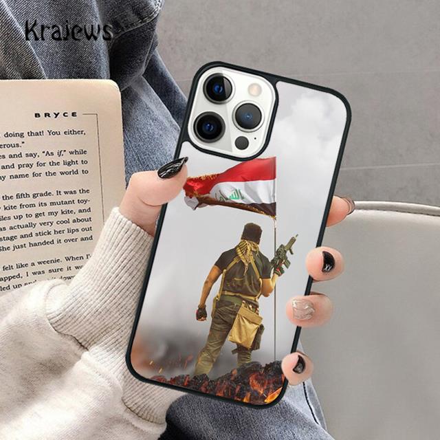 Iraqi Iraq Flag Soft Phone Case For iPhone 17 Air 16 15 14 Max Plus 11 12 13 Pro Max Phone Cover coque Fundas