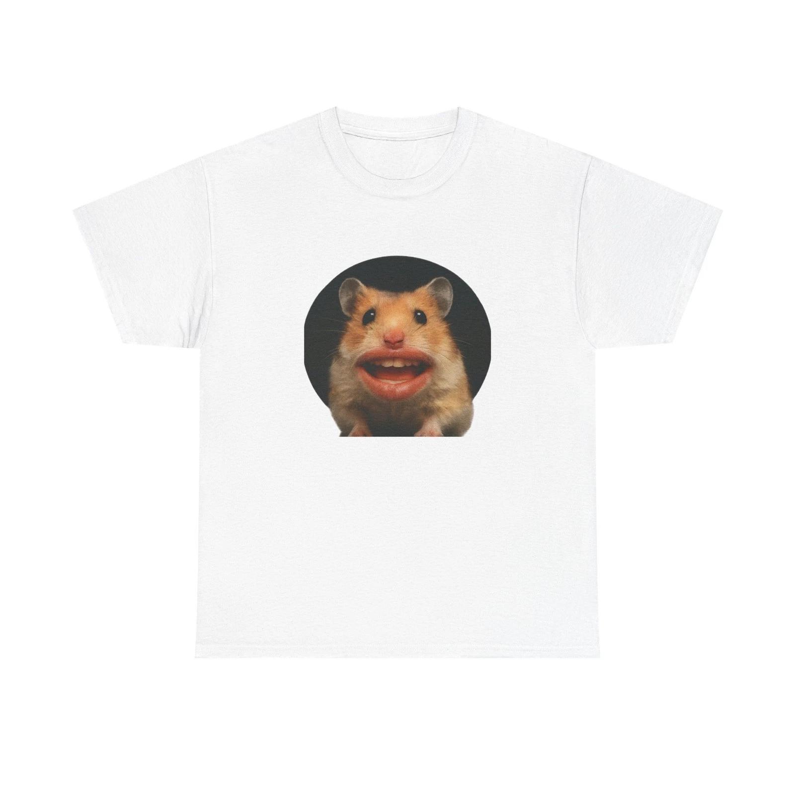 Unisex Adult T Shirt Whacky Silly Animal Hamster Mouth S