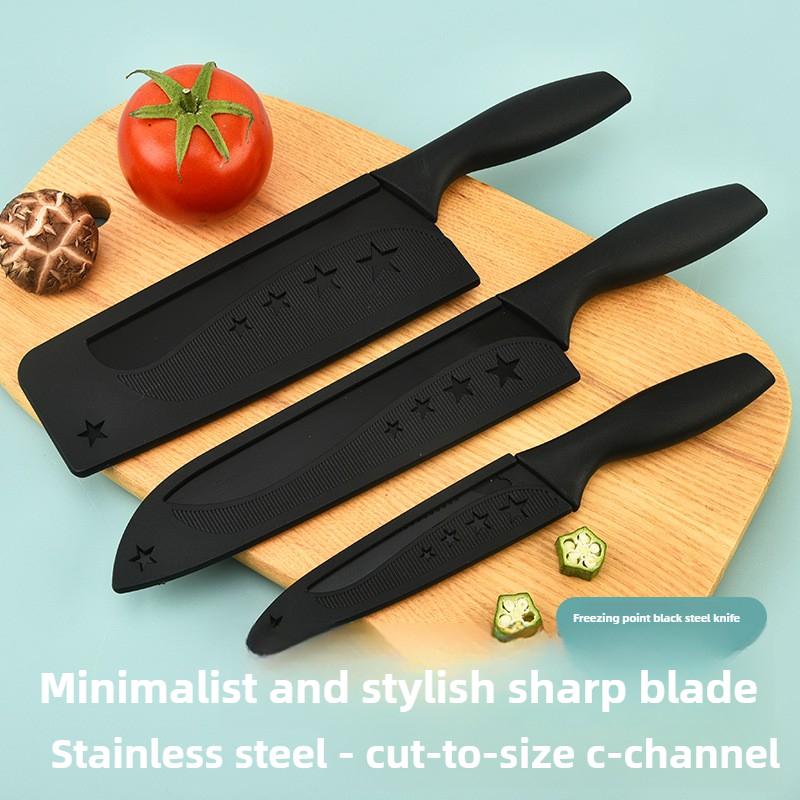 Stainless Steel Black Blade Three Piece Knife Set Japanese Multipurpose Chef Knife Cooking Tool