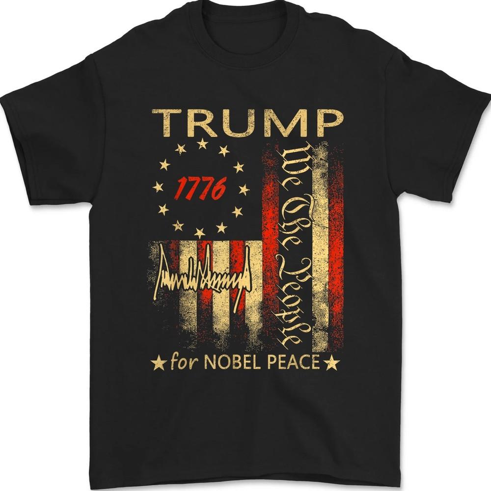 

Trump For Nobel Peace Prize American Flag Vintage Unisex T-Shirt 3XL