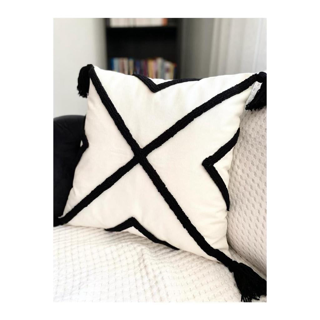 Throw Pillow Embroidered Punch Gift Ornament Handmade Handmade Punch Decorative Pillow Case